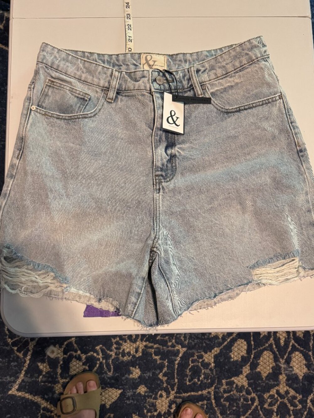 Ampersand & AVE - 410 Denim Shorts - Light Wash - 16w - NWT